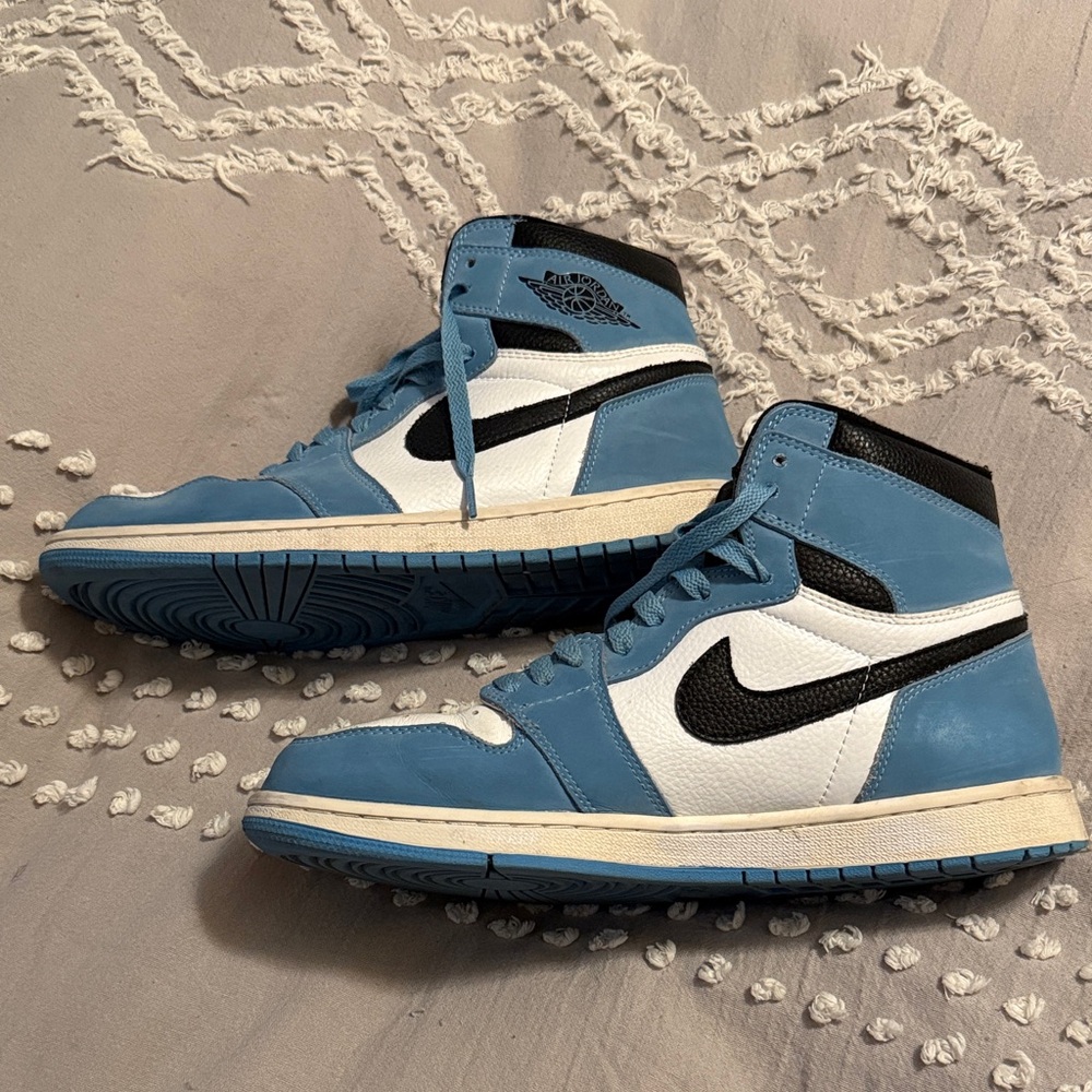 Nike Men's High-Top Sneakers - Light Blue, White & Black